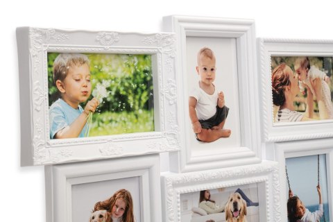 RAMKA NA ZDJĘCIA BAFRA 6 ZDJĘĆ BIAŁA