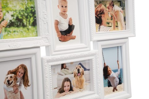 RAMKA NA ZDJĘCIA BAFRA 6 ZDJĘĆ BIAŁA