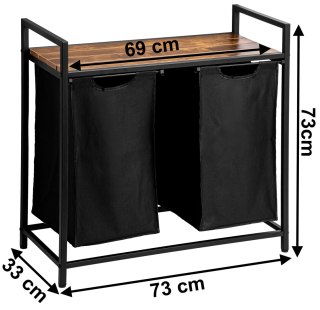 REGAŁ KOSZ NA PRANIE ARTUS PODWÓJNY 2 KOMORY