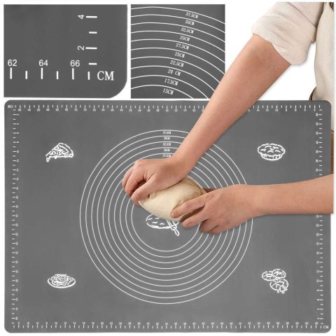 STOLNICA SILIKONOWA SELMA GRAFITOWA 70X50 CM