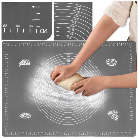 STOLNICA SILIKONOWA SELMA GRAFITOWA 70X50 CM