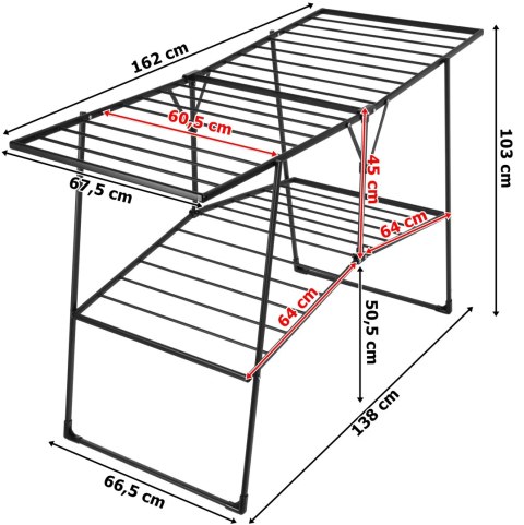 SUSZARKA DWUPOZIOMOWA ROSITA CZARNA
