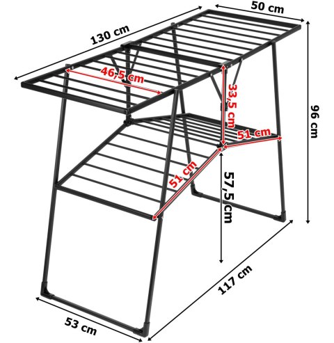 SUSZARKA DWUPOZIOMOWA SUZANA CZARNA