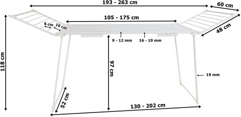 SUSZARKA NA PRANIE TELESKOPOWA ADAJA BIAŁA