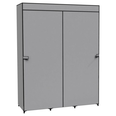 SZAFA TEKSTYLNA Z 8 PÓŁKAMI SONIA ANTRACYT Z KURTYNĄ