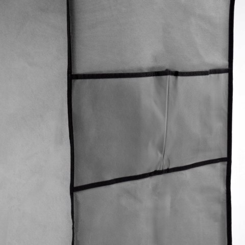 SZAFA TEKSTYLNA Z 8 PÓŁKAMI SONIA ANTRACYT Z KURTYNĄ