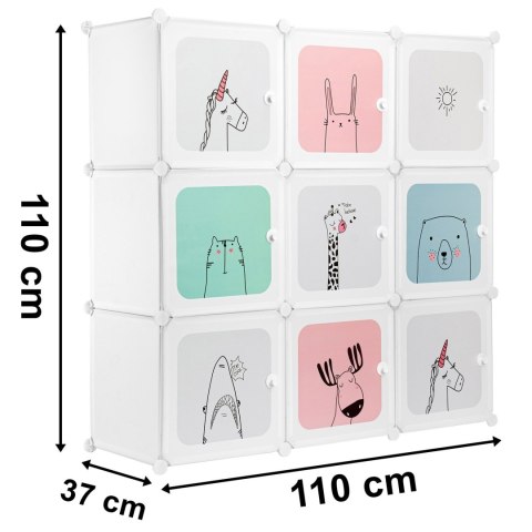 SZAFKA MODUŁOWA REGAŁ ESLA DZIECIĘCY 9 PÓŁEK