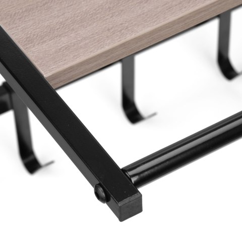 WIESZAK ŚCIENNY Z PÓŁKĄ JASNY BUK AZUL CZARNY