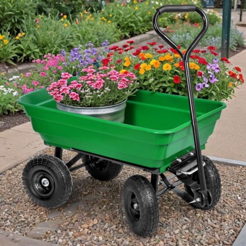 WÓZEK TRANSPORTOWY WYWROTKA GARTEN ZIELONY