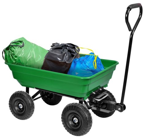 WÓZEK TRANSPORTOWY WYWROTKA GARTEN ZIELONY