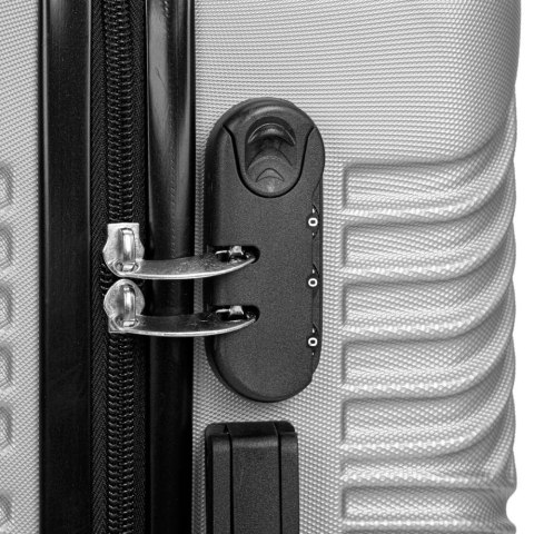 ZESTAW 4 WALIZEK PODRÓŻNYCH AZORES SREBRNY 4W1