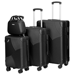 ZESTAW WALIZEK PODRÓŻNYCH AZORES CZARNY 4W1