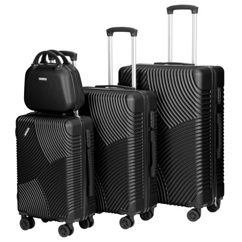 ZESTAW WALIZEK PODRÓŻNYCH AZORES CZARNY 4W1