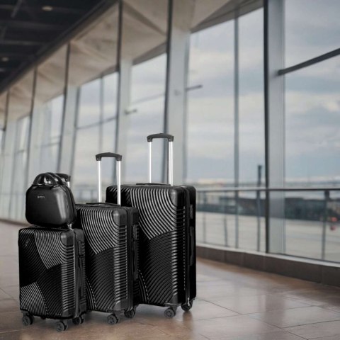 ZESTAW WALIZEK PODRÓŻNYCH AZORES CZARNY 4W1