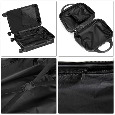 ZESTAW WALIZEK PODRÓŻNYCH AZORES CZARNY 4W1