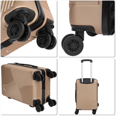 ZESTAW WALIZEK PODRÓŻNYCH AZORES ZŁOTY 4W1