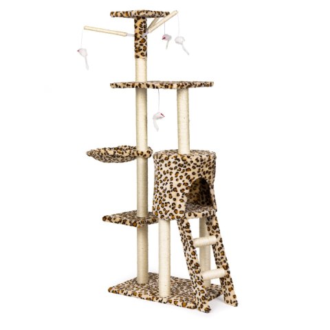 Drapak dla kota domek drzewo legowisko 138 cm XL panterka Petsi