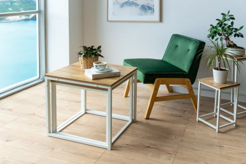 Stoliki kawowe PRAVEN CRAFT BIAŁY