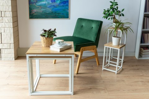 Stoliki kawowe PRAVEN CRAFT BIAŁY