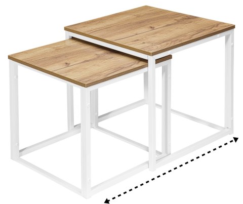 Stoliki kawowe PRAVEN CRAFT BIAŁY