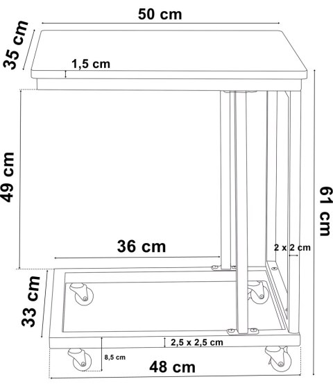 Stolik industrialny loftowy Meren craft