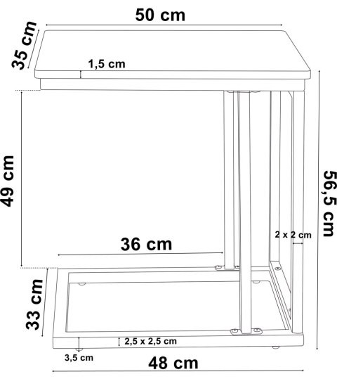 Stolik industrialny loftowy Meren craft