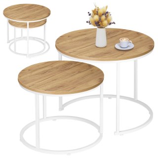 Zestaw dwóch stolików Biały Galen Small Craft