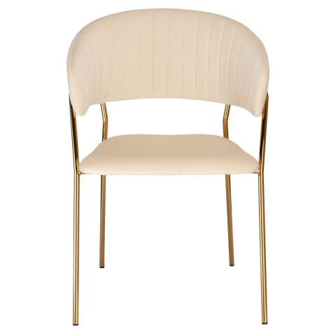 Krzesło welurowe beżowe COLIN GOLD