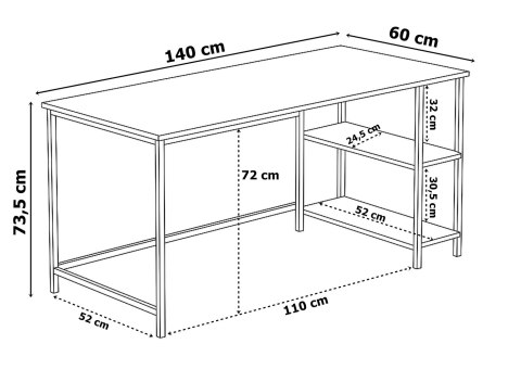 Biurko loftowe FALUN RUSTIC