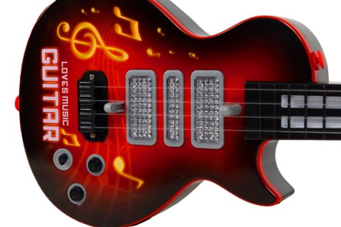 Gitara dla dzieci elektryczna z nauką gry na gitarze podczerwień melodie czerwona