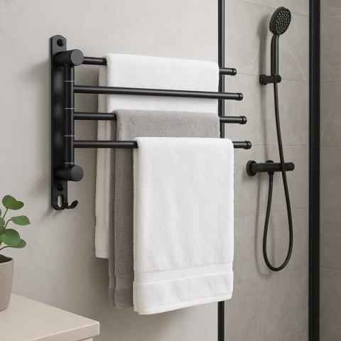 WIESZAK na ręczniki CETRI czarny