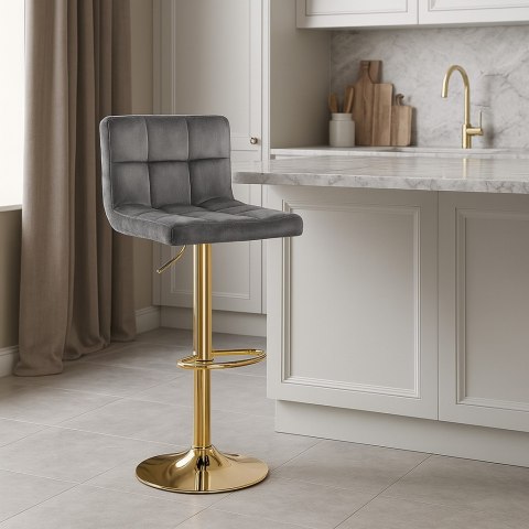 Hoker barowy Arako Gold grafitowy Velvet