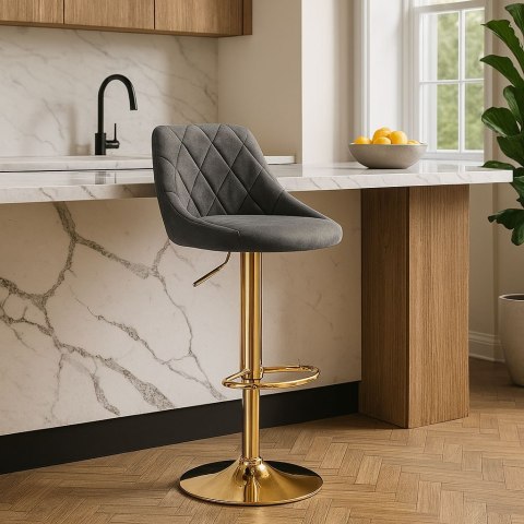 Hoker barowy Cydro Gold grafitowe Velvet