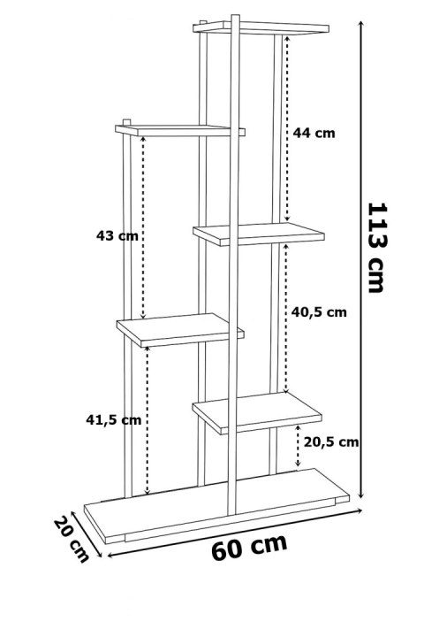 Kwietnik metalowy IKER Rustic 6 poziomów