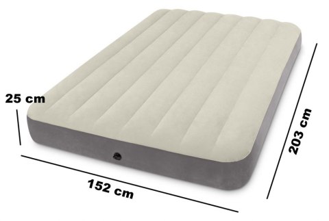 Materac welurowy do spania dwuosobowy dmuchany 203x152 cm INTEX 64103 Materac welurowy do spania dwuosobowy dmuchany 203x152 cm INTEX 64103