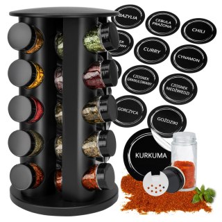 Stojak na przyprawy obrotowy ROTOR BLACK