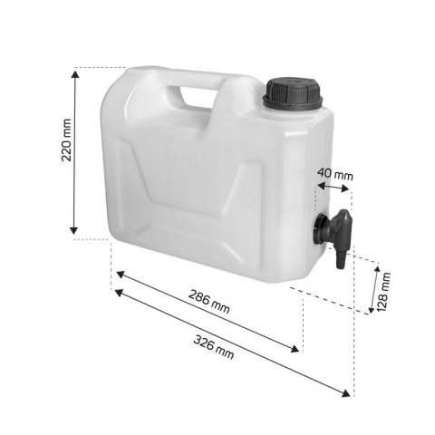 KANISTER NA WODĘ Z KRANEM PLASTIKOWYM 5L 3/4''
