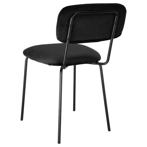 Krzesło welurowe LOUIS black czarne velvet