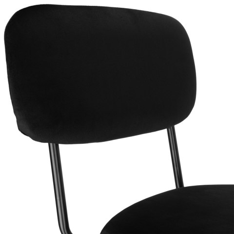 Krzesło welurowe LOUIS black czarne velvet