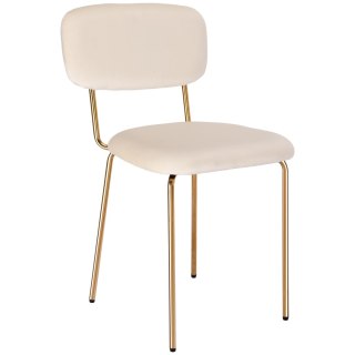 Krzesło welurowe LOUIS gold beżowe velvet