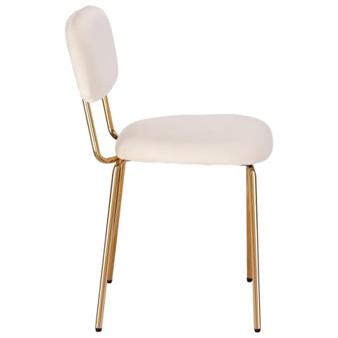 Krzesło welurowe LOUIS gold beżowe velvet