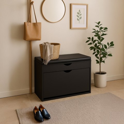 Szafka na buty do przedpokoju HEDOR BLACK