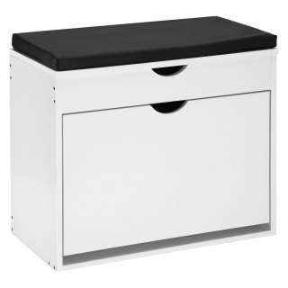 Szafka na buty z siedziskiem do przedpokoju HEDOR WHITE