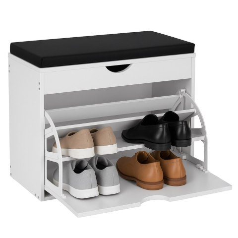 Szafka na buty z siedziskiem do przedpokoju HEDOR WHITE