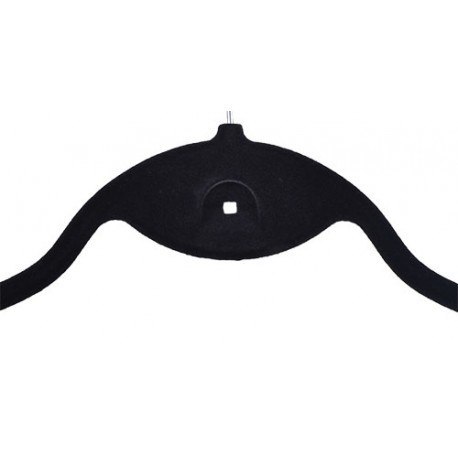 Wieszak flokowany Roxi komplet 5 szt. - czarny