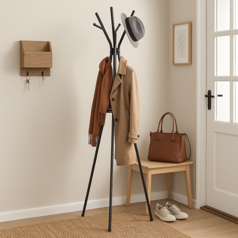 Wieszak stojak podłogowy ERIS czarny