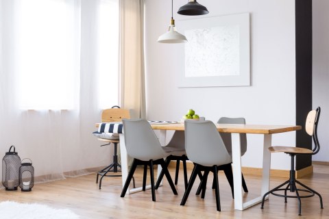 Krzesło nowoczesne Nantes Black DSW szare