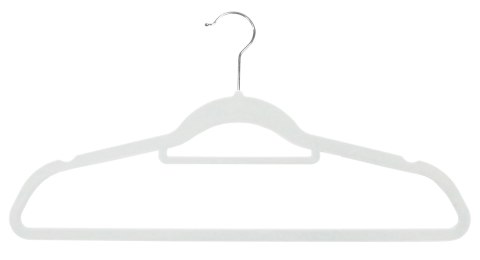 WIESZAK WELUROWY NA UBRANIA MAXI KOMPLET 20 SZTUK - SZARY