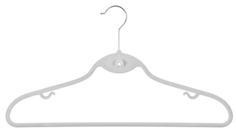 Wieszak welurowy Roxi komplet 10 sztuk szary