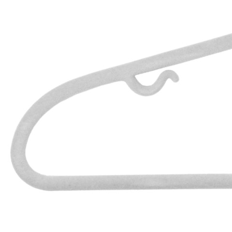 Wieszak welurowy Roxi komplet 10 sztuk szary